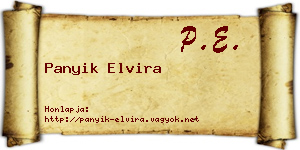 Panyik Elvira névjegykártya